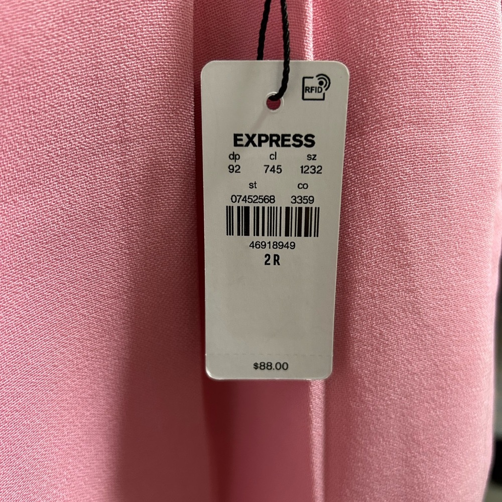 Express Pink Tailored Pants - Picture 2 of 6
